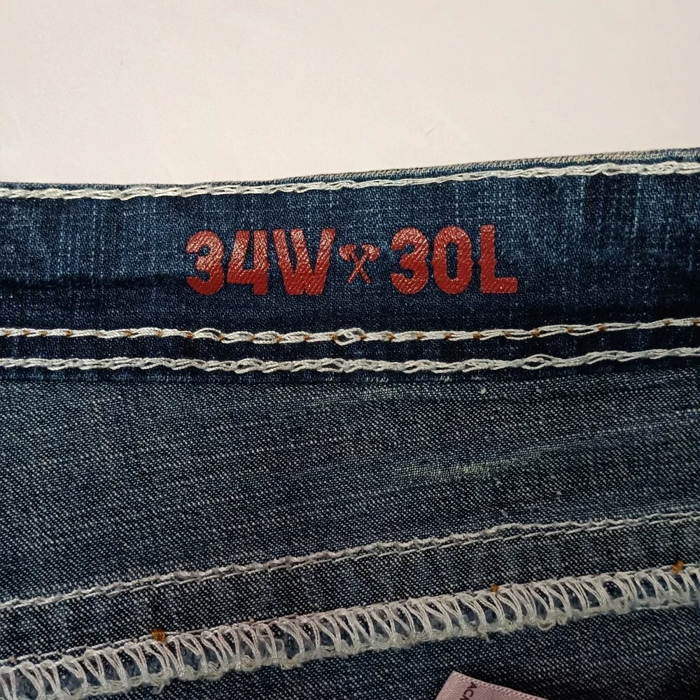 Axe and Crown Men's Classic Straight Fit Jeans Size 34x30‎ Thick Stitch NWT